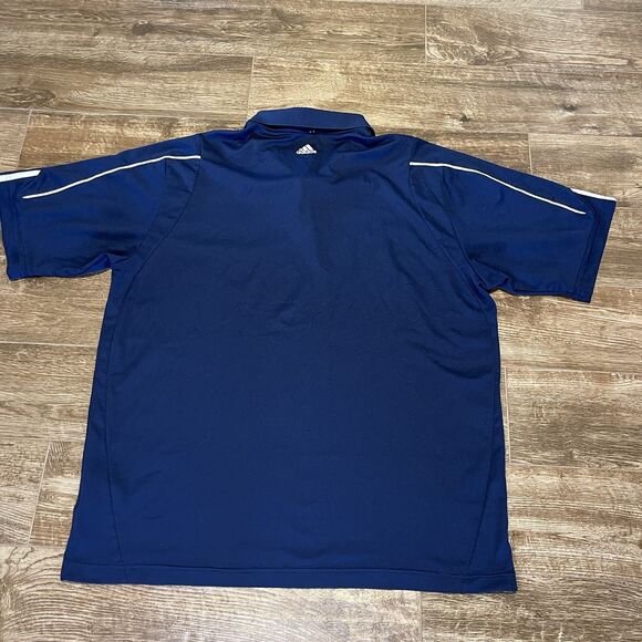 Adidas Golf Polo Shirt Men's XL Blue Climalite Stretch Short Sleeve Rugby Collar - Picture 8 of 13